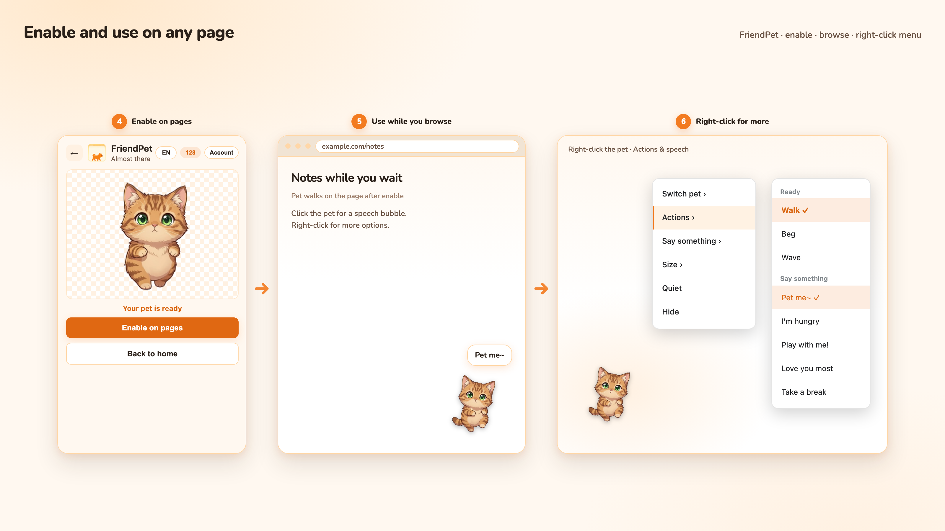 FriendPet enable and use